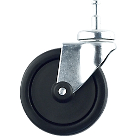 Zwenkwiel CLAX®, reserveonderdeel voor CLAX® opvouwbaar verrijdbaar onderstel, draaibaar, ⌀ ca. 90 mm, zwart