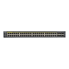 Zyxel GS1920-48HPv2 - Switch - Smart - 48 x 10/100/1000 (PoE+) + 4 x Kombi-Gigabit-SFP + 2 x Gigabit SFP - an Rack montierbar - PoE+ (375 W)