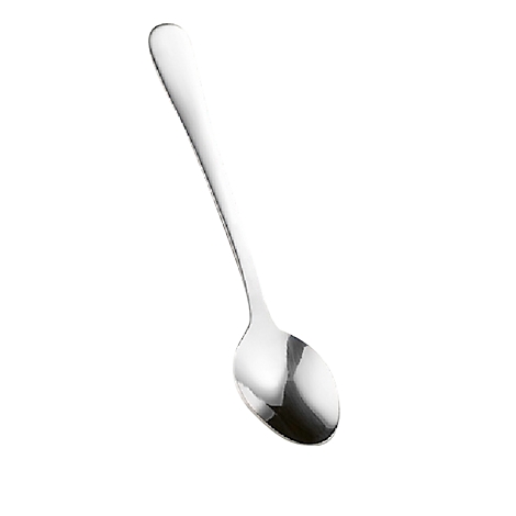 Kaffeetasse mit Löffeln, Untertasse, Kaffeebohnen und Schokolade.