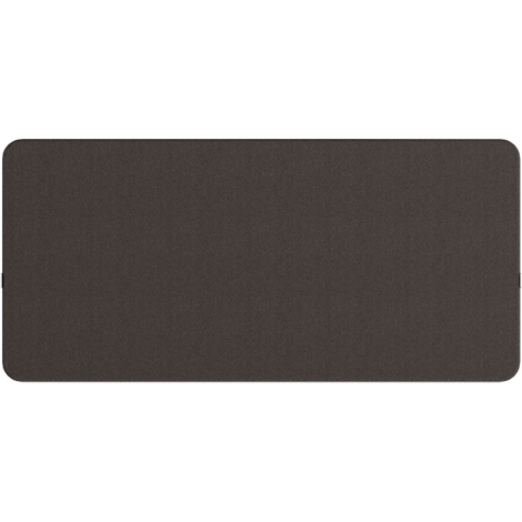 A rectangular mousepad in dark brown, with slightly rounded corners.