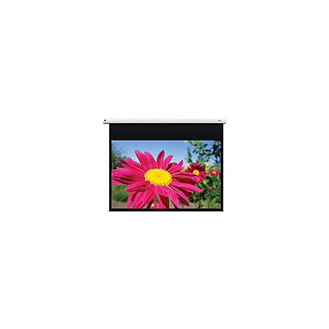 Leinwand, die ein farbenfrohes Blumenbild zeigt. Das Gehäuse ist weiß, der Bildschirm schwarz.