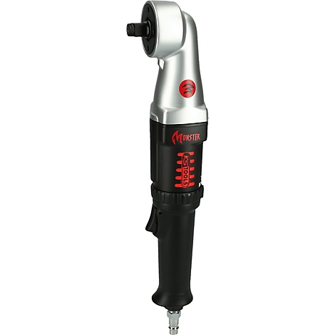 Winkelschleifer in Silber und Schwarz. Roter Schriftzug "KS TOOLS" auf dem schwarzen Griff.