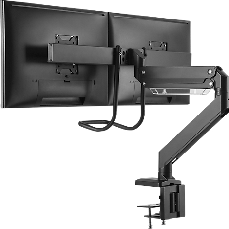 2-fach-Monitor-Tischhalterung Neomounts by Newstar NM-D775DXBLACK, bis 32“,  neig-/dreh-/schwenkbar, mit Griff günstig kaufen