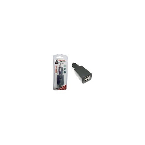 USB-Autoladegerät in der Originalverpackung und einzeln abgebildet.