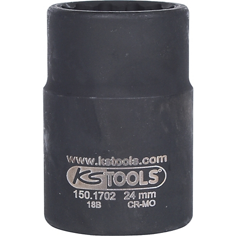 Dunkelgraue Stecknuss mit dem Schriftzug "KS TOOLS".