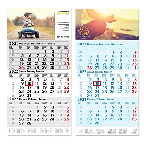 3-Monats-Kalender, für Druck günstig kaufen | Schäfer Shop