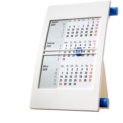 3-Monats-Kalender, weiß/blau günstig kaufen | Schäfer Shop