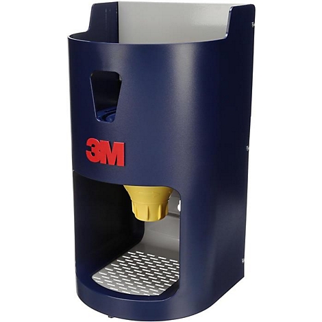 Blauw apparaat met gele inzet, 3M logo.