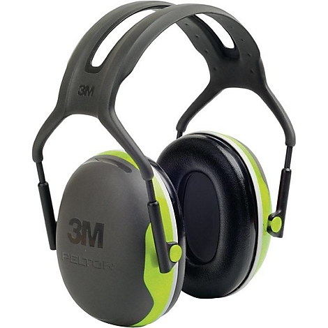 3M Kapselgehörschutz X4A, EN 352-1, SNR 33 dB, dielektrischer Kopfbügel, schlanke Kapseln, gelb/grün fluoreszierend