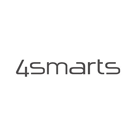 Das Logo der Marke 4smarts in grauer, moderner Schrift auf weißem Hintergrund.