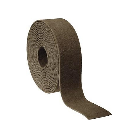 Roll of brown felt tape, partially unrolled.