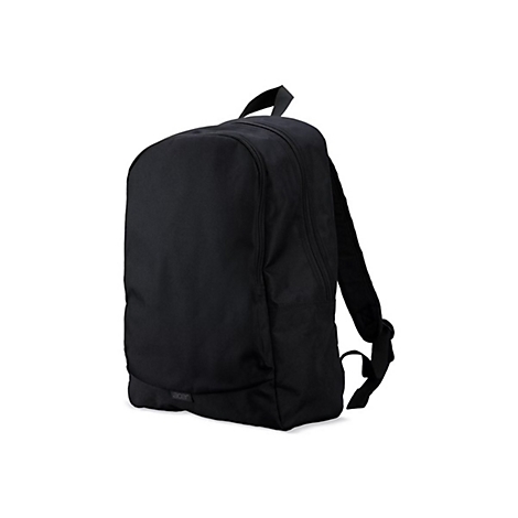 Schlichter schwarzer Acer-Rucksack vor weißem Hintergrund mit dezentem Logo am unteren Rand.