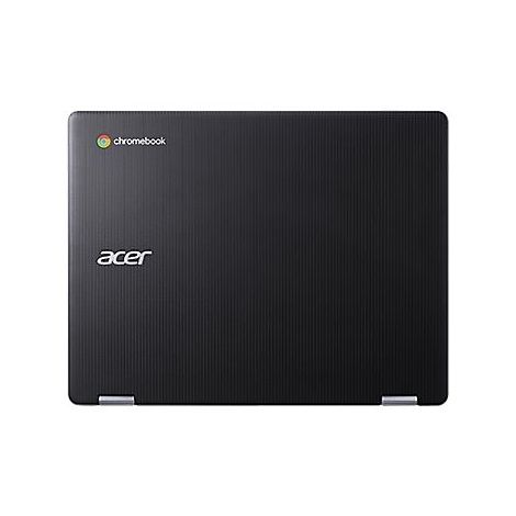 Schwarzer Laptop, Logo "chromebook" und "acer" auf dem Deckel.