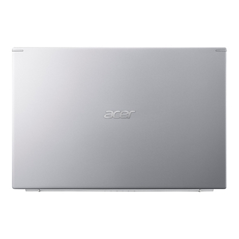 Grauer Laptop, Acer-Logo in der Mitte. Die Oberfläche ist leicht strukturiert.