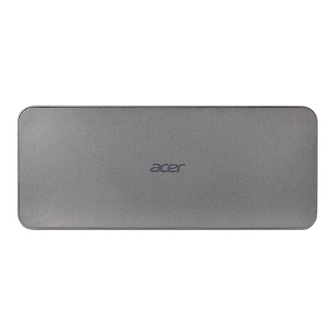 Graues Acer-Laptop-Cover. Die Marke Acer ist mittig dargestellt.
