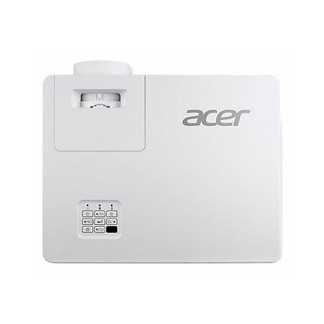Weißer Acer-Beamer von oben gesehen mit Bedienfeld und Fokusrad.