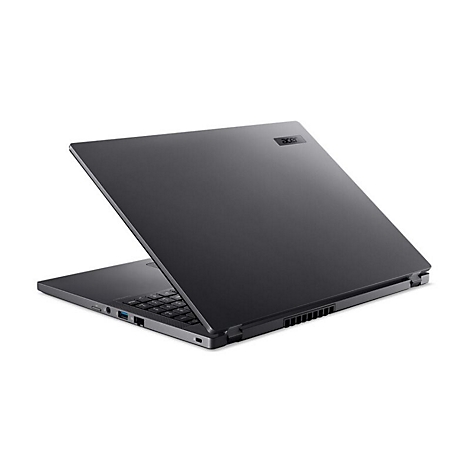 Dunkelgraues Laptop, leicht geÃ¶ffnet, auf weiÃŸem Hintergrund. Das Acer-Logo ist deutlich sichtbar.