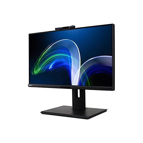 Schwarzer Acer Monitor mit Webcam oben auf dem Bildschirm vor weißem Hintergrund.