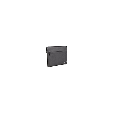 Graue Acer Laptoptasche aus Textil mit Reißverschlussfach und kleinem Logo-Aufdruck auf weißem Hintergrund.