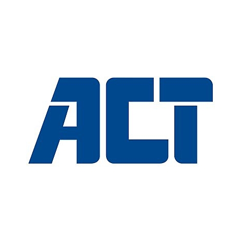 Blaues Logo mit den Buchstaben ACT in einer serifenlosen, fetten Schriftart auf weißem Hintergrund.