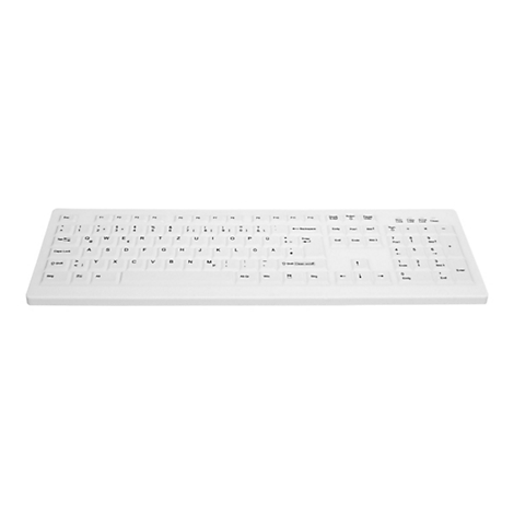 Weiße Computertastatur mit deutschem QWERTZ-Layout vor weißem Hintergrund.