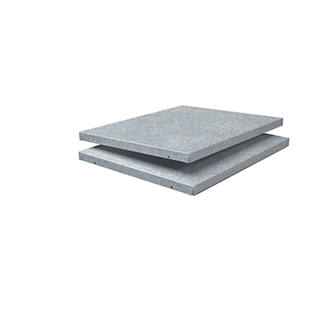 Two gray plates are lying on top of each other. The surface is slightly textured.