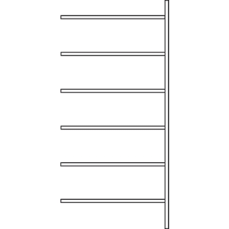 Vertical radiator. Six horizontal bars running from left to right, joined by a vertical frame.