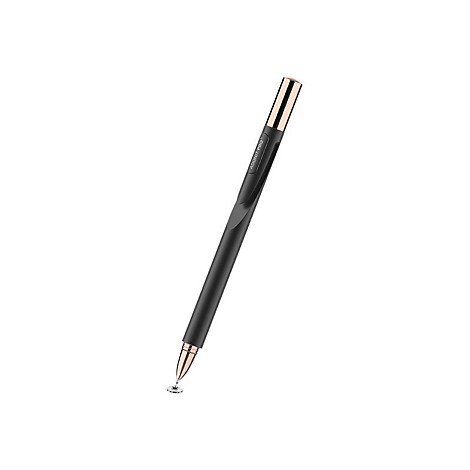 Schwarzer Stylus-Stift mit kupferfarbenen Akzenten, leicht diagonal, auf weiÃŸem Hintergrund.