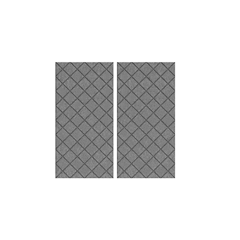 Drie ronde, groene hanglampen hangen aan dunne kabels van het plafond.