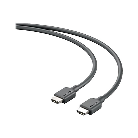 Zwei graue HDMI-Kabel mit Logoprägung auf den Steckern vor weißem Hintergrund.