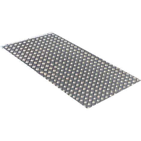 Grey rectangular pattern with small, diamond-shaped design on white background.