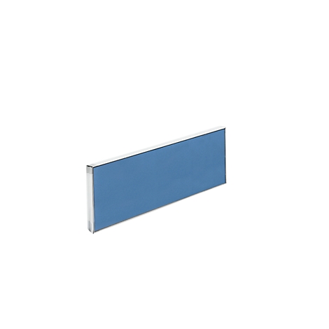 Blue rectangular wall element with a silver frame, against a white background.