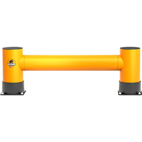 Ampere Rack-Mammut® enkele vangrail, kunststof, L 1200 x H 400 mm, verkeersgeel