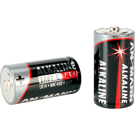Ansmann Alkaline Baby C batterijen, 1,5 volt, extra lange levensduur, 2 stuks voordelig kopen |