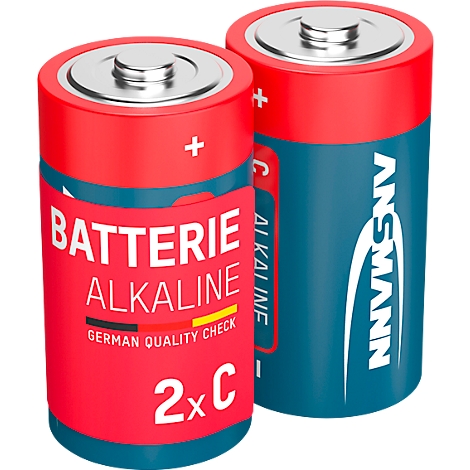 Ansmann Alkaline Baby C batterijen, 1,5 volt, extra lange levensduur, 2 stuks voordelig kopen |