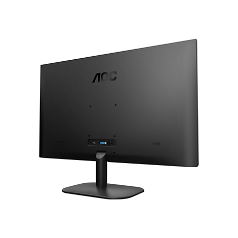 Vue arrière d'un moniteur AOC noir avec ports, logo et support.