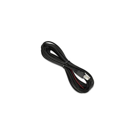 Ein schwarzes Ethernet-Kabel, aufgewickelt. Ein Stecker mit Metall-Kopf. Rotes Kabel sichtbar.