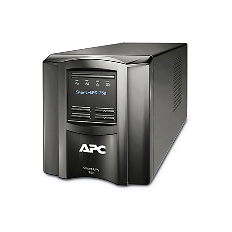 Schwarze APC Smart-UPS 750 USV. Auf Display steht 'Smart-UPS 750'.