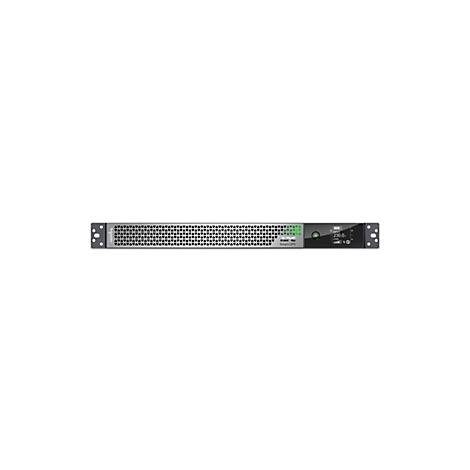 Graues Server-Rack mit Lochmuster, grÃ¼nen Leuchten und Text. Auf weiÃŸem Hintergrund.