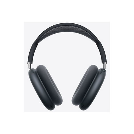 Casque circum-auriculaire gris foncé sur fond blanc. L'arceau est recouvert de mesh, les oreillettes sont ovales.