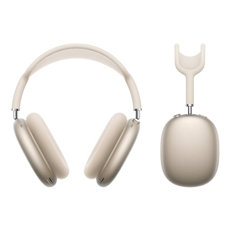 Casque beige, présenté en entier et seul. Un casque se trouve à côté.