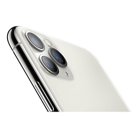 Nahaufnahme eines weißen Smartphones, die Rückseite zeigt drei Kameras und ein glänzendes Metallgehäuse.