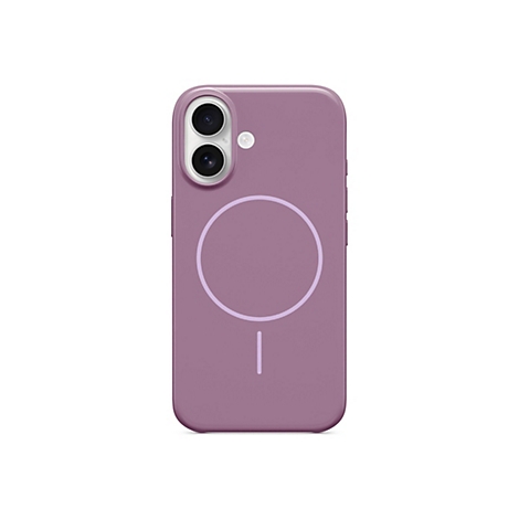 Coque de téléphone violette avec découpe pour appareil photo et marquage d'anneau magnétique.