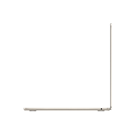 Seitenansicht eines geschlossenen, silbernen Laptops auf weißem Hintergrund.