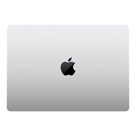 Graues MacBook mit geschlossenem Deckel. Das Apple-Logo, ein schwarzer Apfel, ist mittig platziert.