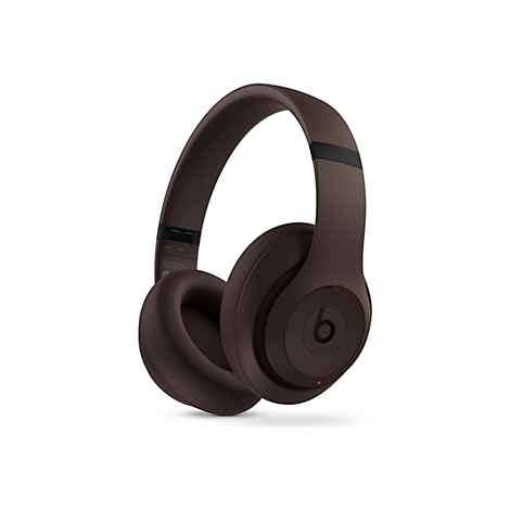 Casque supra-auriculaire sans fil marron, marque "Beats", sur fond blanc. L'arceau est mis en valeur en noir, le logo est visible sur l'écouteur.
