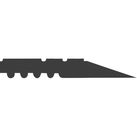 Dunkelgraue, geometrische Form, möglicherweise ein Zahnrad.