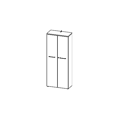 Archivador Agenda Home, 5 OH, con cerradura, An 800 x P 400 x Al 1970 mm, grafito/roble