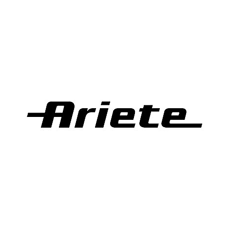 Schwarzes Firmenlogo Ariete auf weißem Hintergrund.