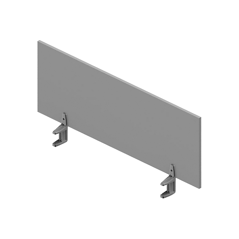 Gray partition with two brackets, on a white background.